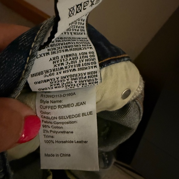 R13 Romeo Cuff Japanese denim - Picture 5 of 5